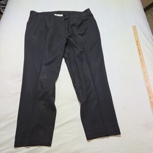 Austin Reed Dress Pants Mens 20W Black Wool Slacks Made USA Pleated Classic